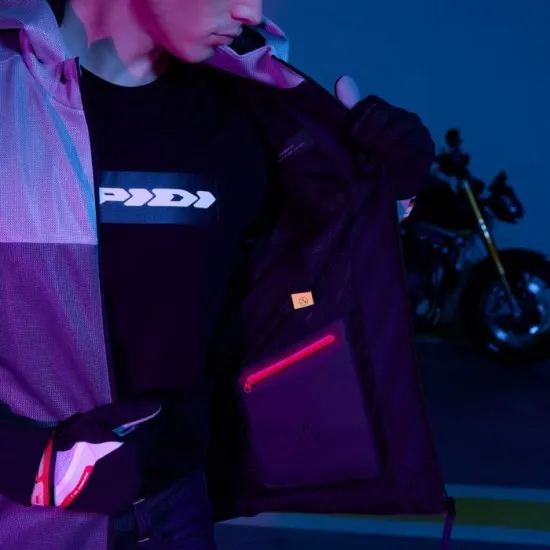 Мото суитшърт SPIDI HOODIE NET GRAY/RED - Суичъри от марка SPIDI