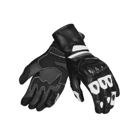 Дамски ръкавици SECA ATOM BLACK/WHITE - Дамски кожени ръкавици от марка SECA