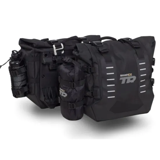 SHAD TERRA TR40 Soft Adventure Panniers - водоустойчиви мото дисаги с разширяем капацитет до 32 литра за дълги пътувания и приключения
