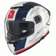 MT THUNDER 4 SV TREADS C7 GLOSS WHITE/BLUE/RED – каска с вградени слънчеви очила и ECE 22.06 сертификат