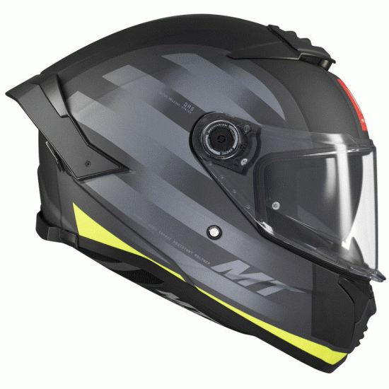 MT THUNDER 4 SV TREADS D3 MATT GREY/YELLOW – мото каска с вградени слънчеви очила и ECE 22.06 сертификат