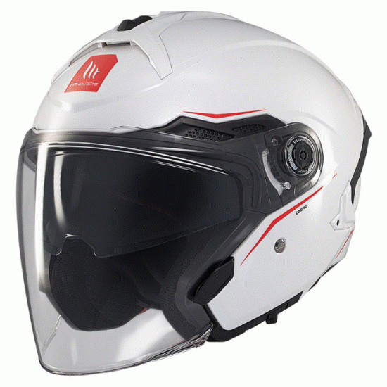 Скутер каска MT COSMO SV SOLID A0 GLOSS WHITE - Каски за скутер от марка MT