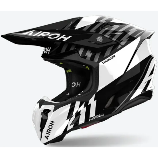 Мотокрос каска AIROH TWIST 3 THUNDER BLACK/WHITE - Мотокрос каски от марка AIROH