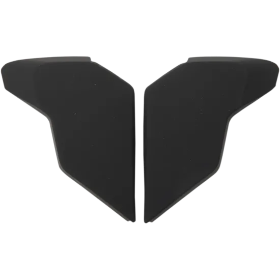Две черни матови капачки за механизми на каска ICON AIRFLITE с характерна ъгловата форма