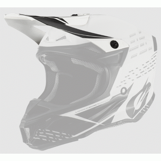 Козирка за каска ONEAL 5SRS POLYACRYLITE HELMET TRACE BLACK/WHITE - Резервни части за каски от марка ONeal