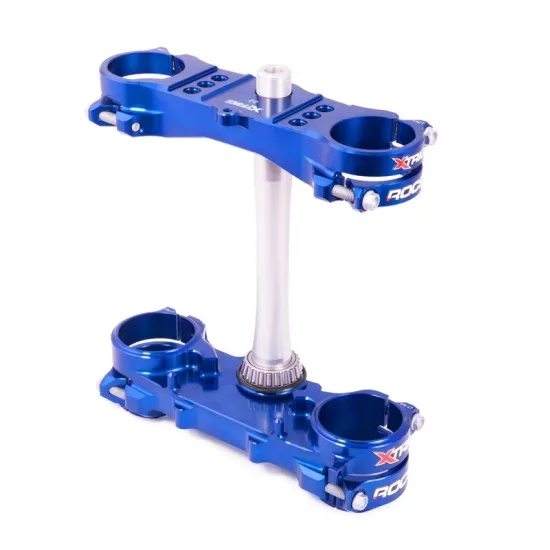 XTRIG ROCS Tech трипътник в наситено син цвят с две противоположни скоби, CNC обработена алуминиева конструкция и централна регулировъчна ос