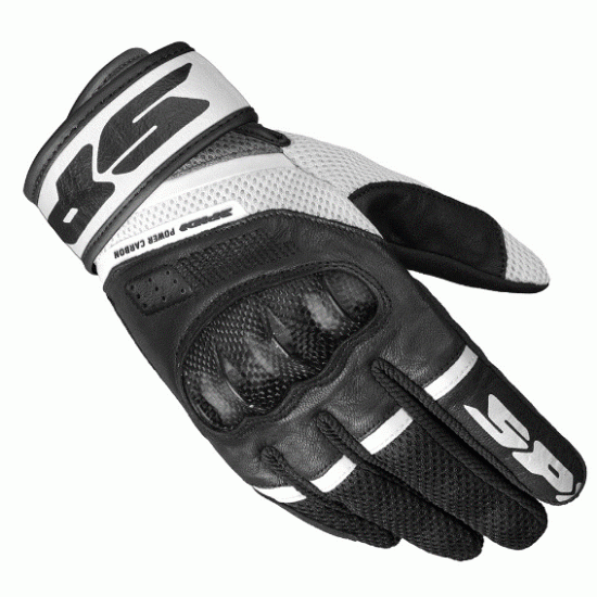 Мото ръкавици SPIDI POWER CARBON BLACK/WHITE - Текстилни ръкавици за мотор от марка SPIDI