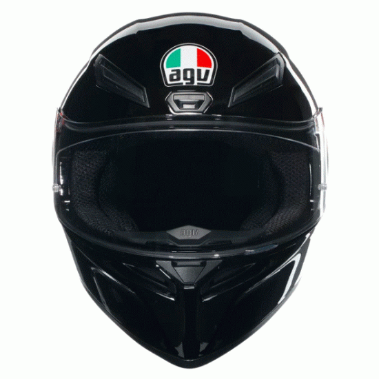 AGV K1 S E2206 BLACK GLOSS – елегантна спортна мото каска с аеродинамичен дизайн