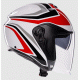 Каска за скутер AGV IRIDES TOLOSA BLACK/GREY/RED с ECE2206 сертификация