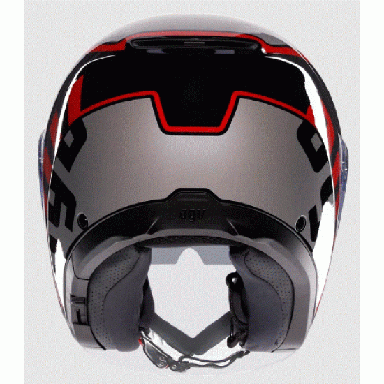 Каска за скутер AGV IRIDES VALENZA MATT GREY/BLACK/RED с ECE2206 сертификация