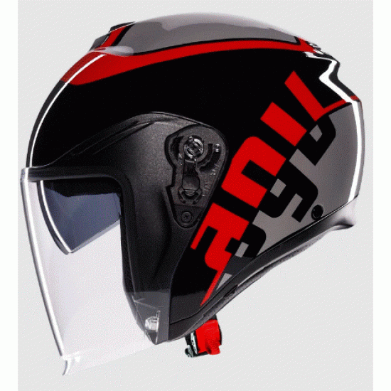 Каска за скутер AGV IRIDES VALENZA MATT GREY/BLACK/RED с ECE2206 сертификация