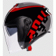 Каска за скутер AGV IRIDES VALENZA MATT GREY/BLACK/RED с ECE2206 сертификация