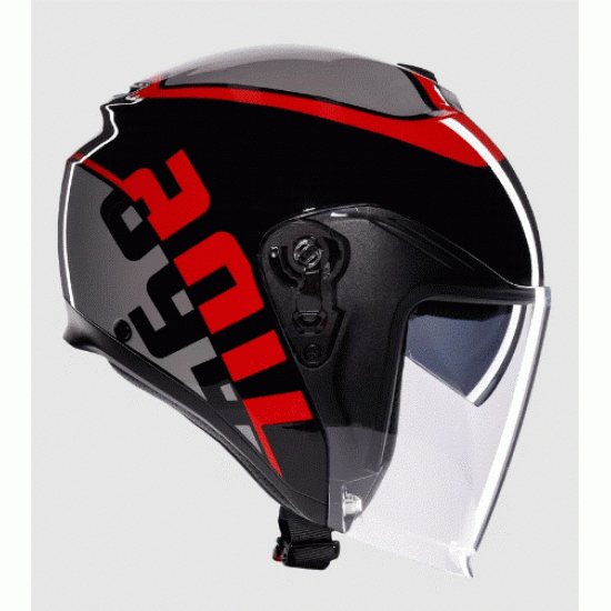 Каска за скутер AGV IRIDES VALENZA MATT GREY/BLACK/RED с ECE2206 сертификация