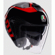 Каска за скутер AGV IRIDES VALENZA MATT GREY/BLACK/RED с ECE2206 сертификация
