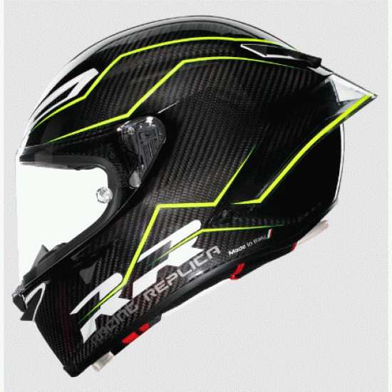 Мото каска AGV PISTA GP RR PERFORMANTE CARBON/YELLOW FLUO с FIM хомологация