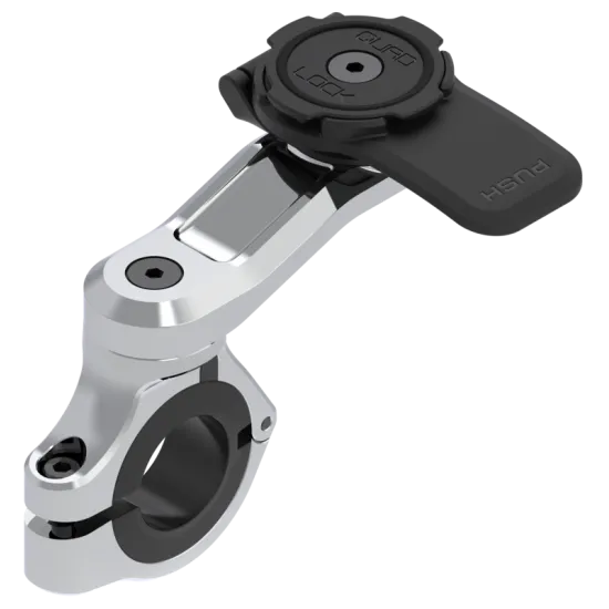 Система за монтаж QUAD LOCK Chrome Handlebar Mount PRO - Сигурно и лесно закрепване