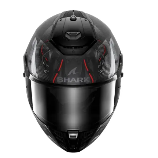 SHARK SPARTAN RS CARBON XBOT BLACK/RED/SILVER – премиум карбонова каска с агресивен дизайн и Bluetooth съвместимост