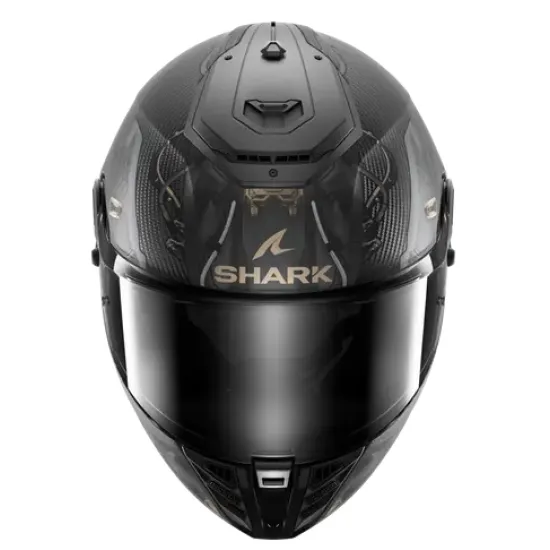 Каска SHARK SPARTAN RS CARBON XBOT BLACK/WHITE/GOLD – карбонова мото каска с визьор Pinlock и Bluetooth съвместимост