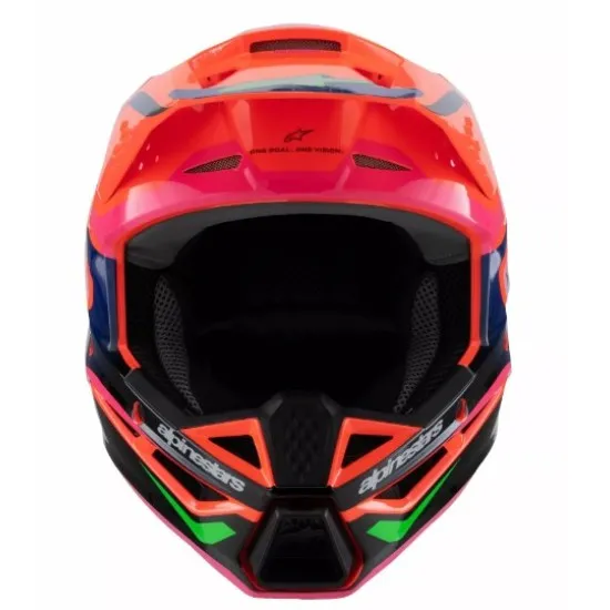 Детска мотокрос каска ALPINESTARS SM3 DEEGAN OR/PU - Защита и комфорт за младежи