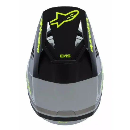 Детска мотокрос каска ALPINESTARS SM3 RADIUM GY/BLK/YL - Защита и комфорт за младежи
