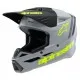 Детска мотокрос каска ALPINESTARS SM3 RADIUM GY/BLK/YL - Защита и комфорт за младежи