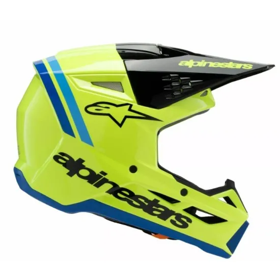 Детска мотокрос каска ALPINESTARS SM3 RADIUM YL/BK/B - Защита и комфорт за младежи
