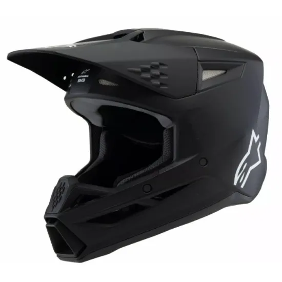 Детска мотокрос каска ALPINESTARS SM3 SOLID BLACK - Оптимална защита и комфорт