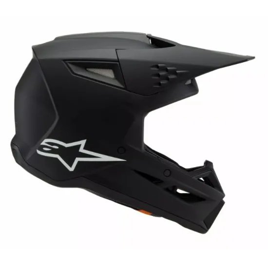 Детска мотокрос каска ALPINESTARS SM3 SOLID BLACK - Оптимална защита и комфорт