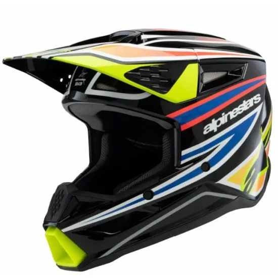 Детска мотокрос каска ALPINESTARS SM3 WURX BLK/YL/B - Оптимална защита и комфорт