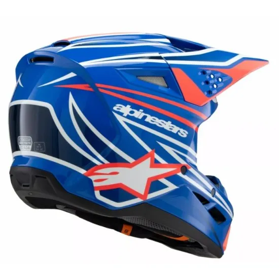 Детска мотокрос каска ALPINESTARS SM3 WURX BLUE/RED/WT/BK - Детски каски за мотор от марка Alpinestars