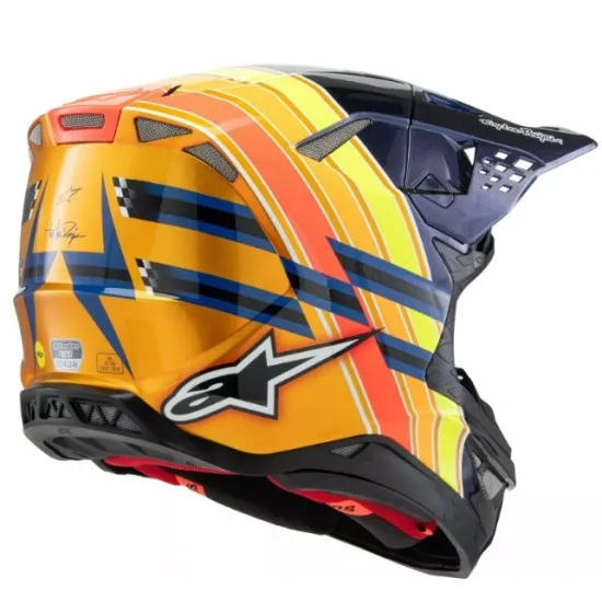 Мотокрос каска ALPINESTARS SM10 TLD25 BL/OR/YL - Оптимална защита и комфорт