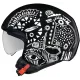 Каска за скутер NEXX Y.10 ARTVILLE BLACK WHITE, Polyfusion shell, вградени слънчеви очила