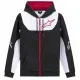 Мото суитшърт ALPINESTARS Sessions V3 BLK/WHT/RD - модерен и удобен с качулка и цип