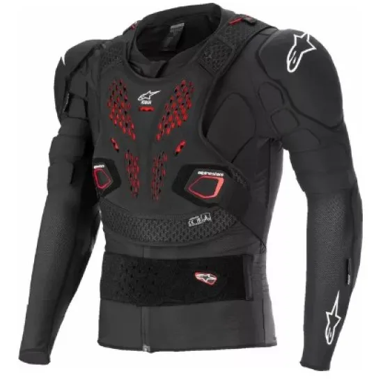 Ризница ALPINESTARS BIO-PRO V3 BLK/RD/WHT - максимална защита за мотоциклетисти
