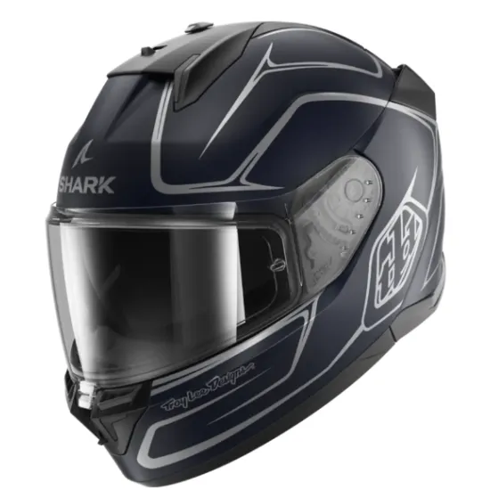 SHARK D-SKWAL 3 DRONE BLACK/SILVER MATT – каска с вградени очила и PINLOCK
