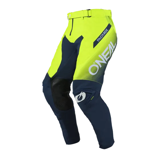 O'NEAL MAYHEM HEXX BLUE/NEON YELLOW V.25 – мотокрос панталони с кожени панели Мотокрос брич O'NEAL MAYHEM HEXX BLUE/NEON YELLOW V.25 – лек, гъвкав и защитен
