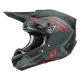 Мотокрос каска 5SERIES POLYACRYLITE SPIKE GRAY/RED V.25 - каска с ABS конструкция и Dri-Lex® подплата