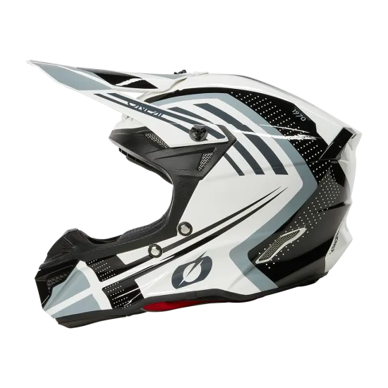 Мотокрос каска 5SERIES POLYACRYLITE SPIKE WHITE/BLACK V.25 - каска с ABS конструкция и вътрешност Dri-Lex®