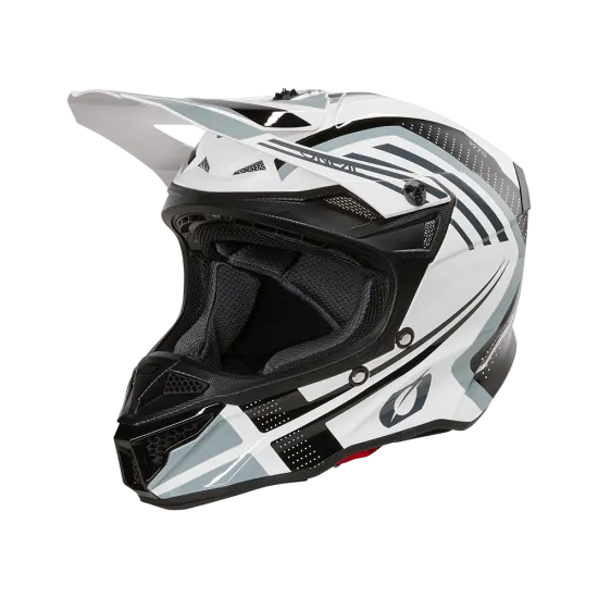 Мотокрос каска 5SERIES POLYACRYLITE SPIKE WHITE/BLACK V.25 - каска с ABS конструкция и вътрешност Dri-Lex®