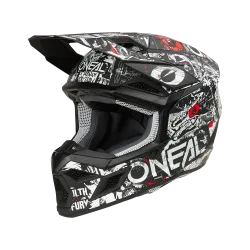 Мотокрос каска O'NEAL 3SERIES ATTACK BLACK/WHITE V.25