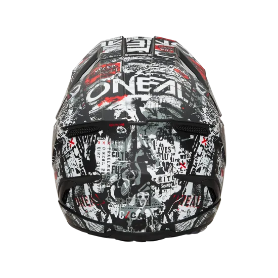 Мотокрос каска O'NEAL 3SERIES ATTACK BLACK/WHITE V.25 - каска с ABS черупка и оптимизирана вентилация