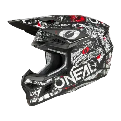 Мотокрос каска O'NEAL 3SERIES ATTACK BLACK/WHITE V.25