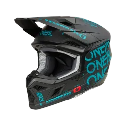 Мотокрос каска O'NEAL 3SERIES STATIC BLACK/TEAL V.25