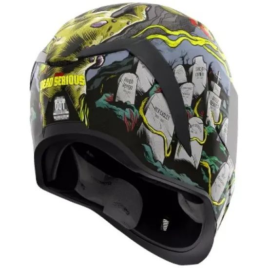 Каска ICON AIRFORM Dead Serious BK с Dropshield™ визьор и Hydradry™ подплата