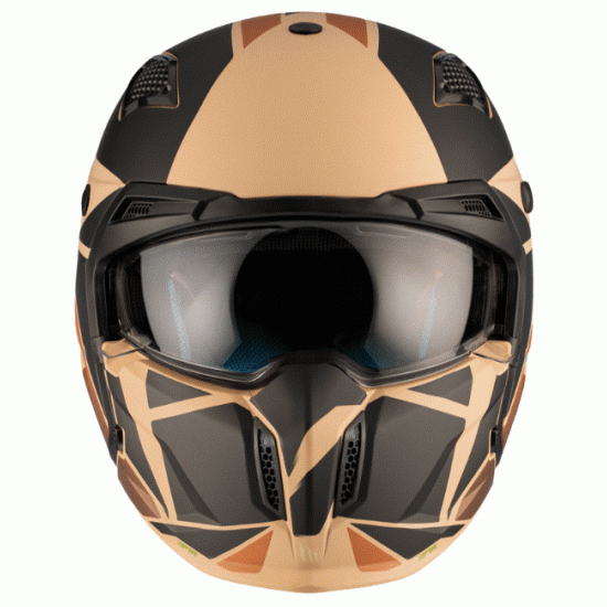 MT STREETFIGHTER S SV P1R B9 BROWN - Иновативен дизайн и защита Каска MT STREETFIGHTER S SV P1R B9 BROWN с ECE 22.06 одобрение и подвижен предпазител на брадичката