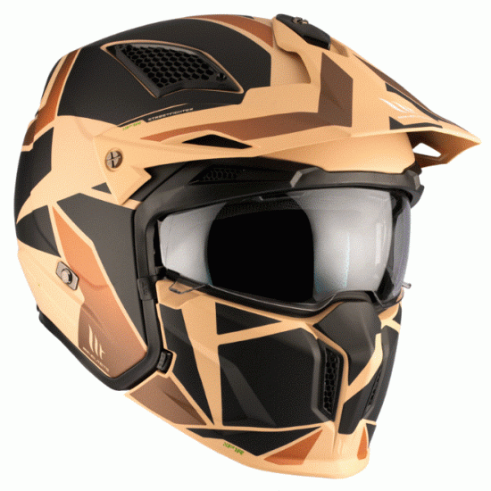 MT STREETFIGHTER S SV P1R B9 BROWN - Иновативен дизайн и защита Каска MT STREETFIGHTER S SV P1R B9 BROWN с ECE 22.06 одобрение и подвижен предпазител на брадичката