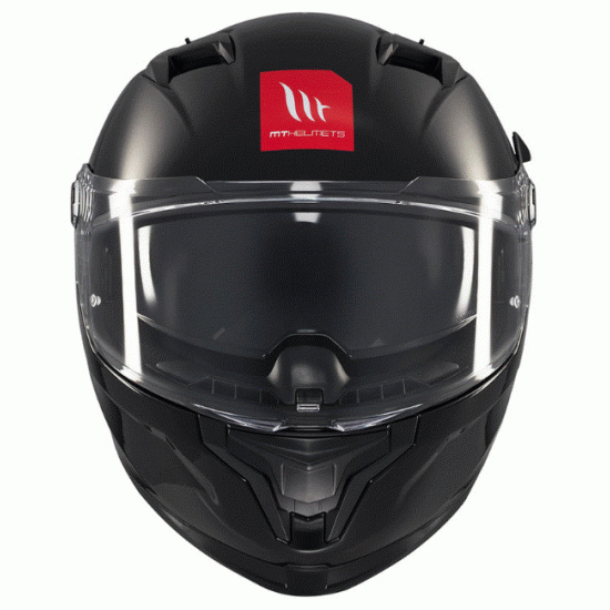 Каска MT Braker SV Solid A1 Gloss Black с вградени слънчеви очила и лъскаво черно покритие