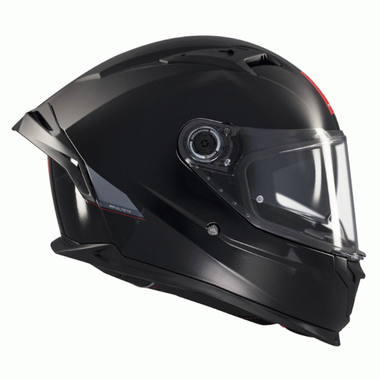 Каска MT Braker SV Solid A1 Gloss Black с вградени слънчеви очила и лъскаво черно покритие