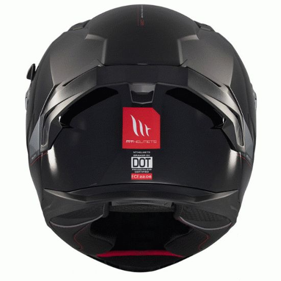 Каска MT Braker SV Solid A1 Gloss Black с вградени слънчеви очила и лъскаво черно покритие