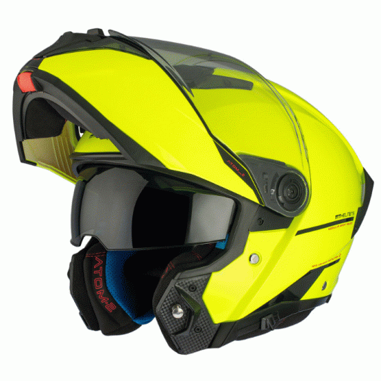 Отваряема каска MT ATOM 2 SV A3 Fluo Yellow - Спортна мото каска